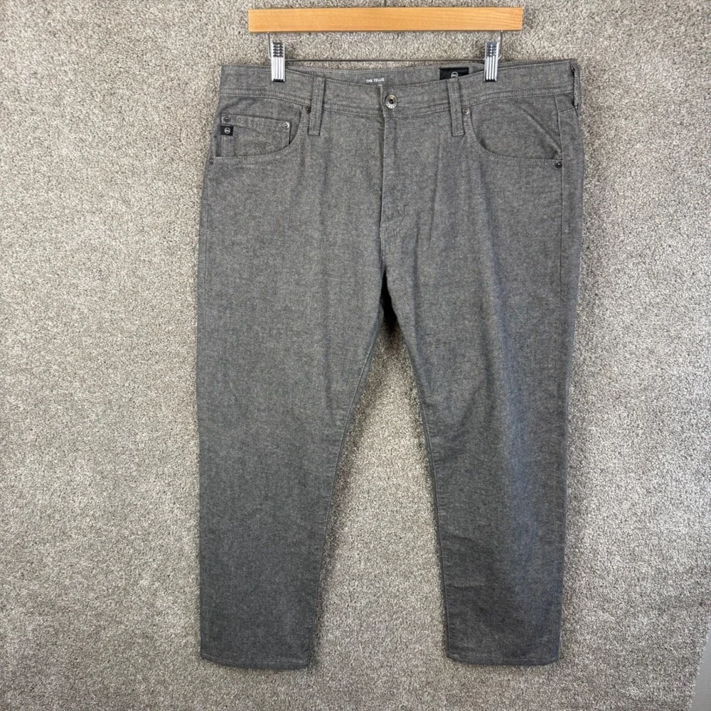 AG Adriano Goldschmied The Tellis Modern Slim Grey Pants Mens 35x28